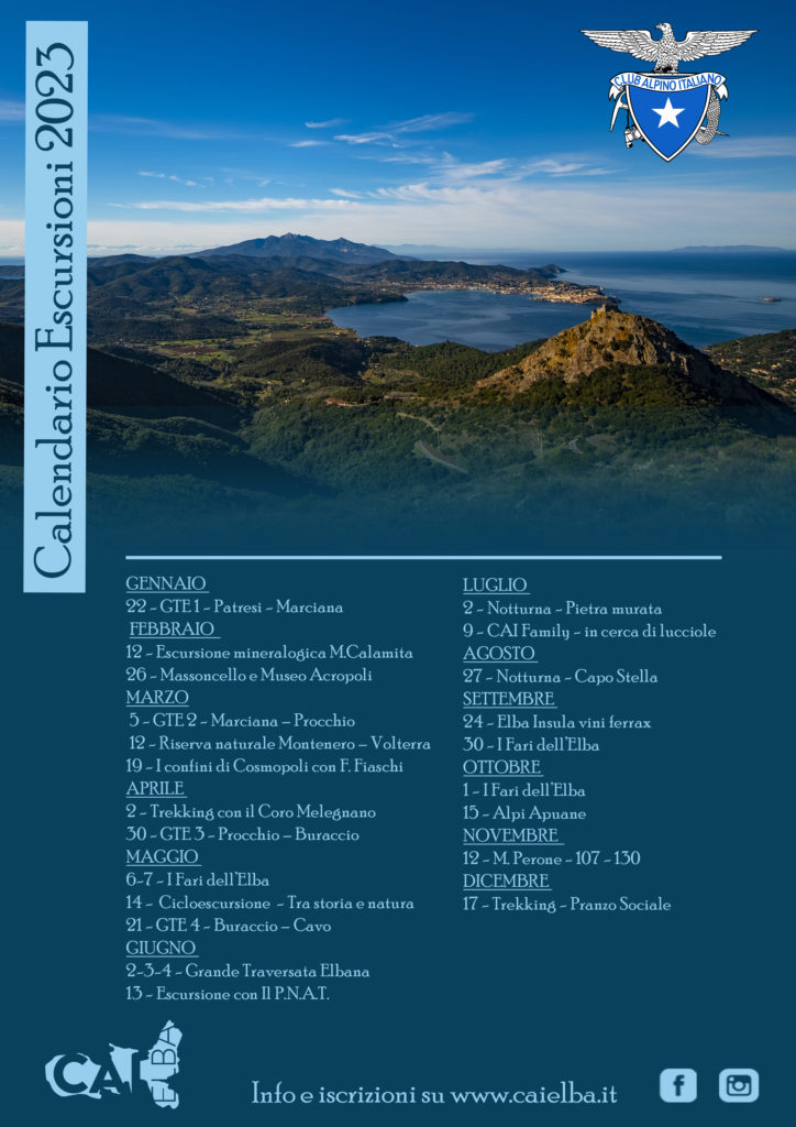 Calendario Escursioni 2023